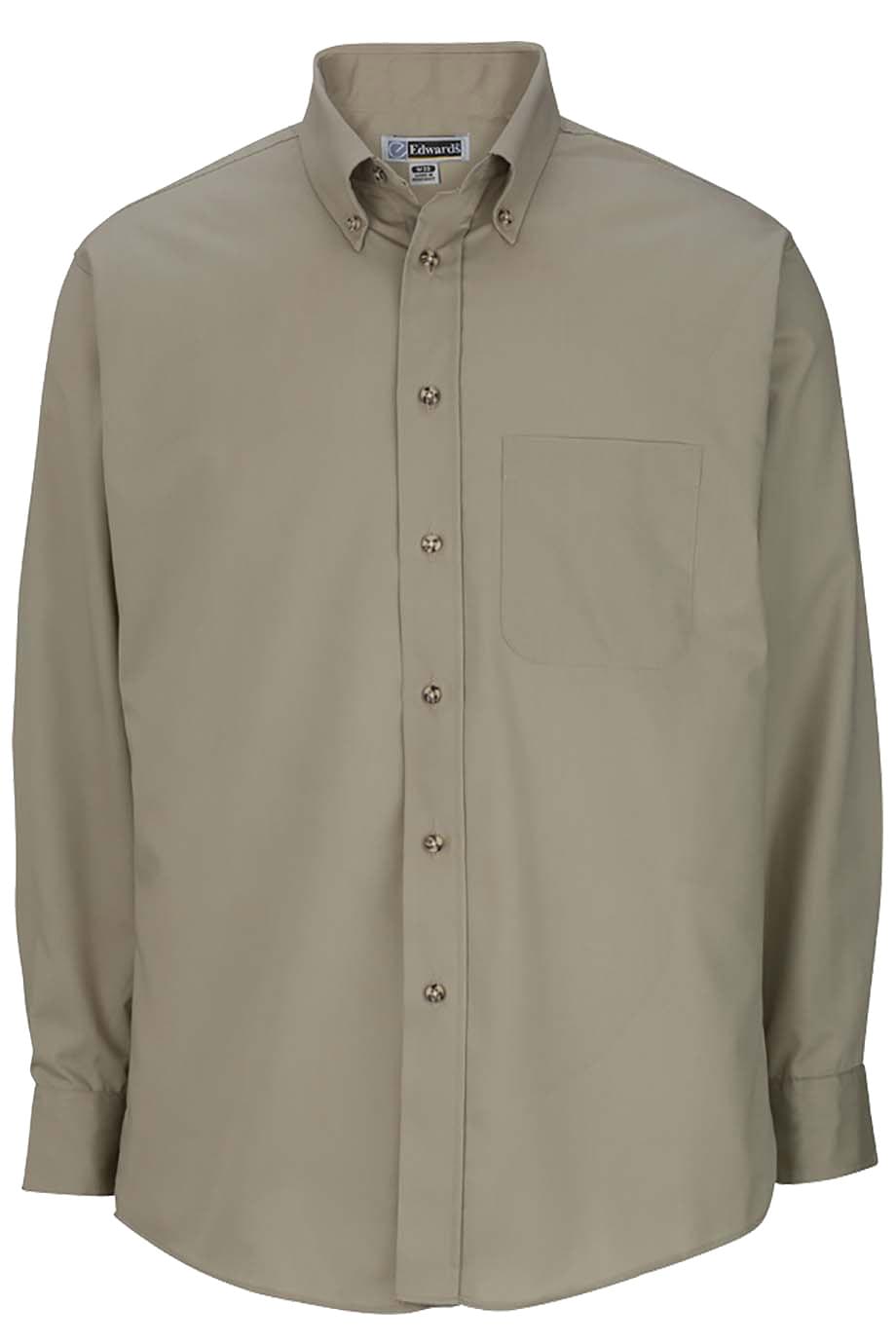 Men's Easy Care Long Sleeve Poplin Shirt