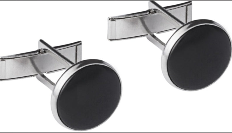 Silver Metal Cuff Links - 144 pieces