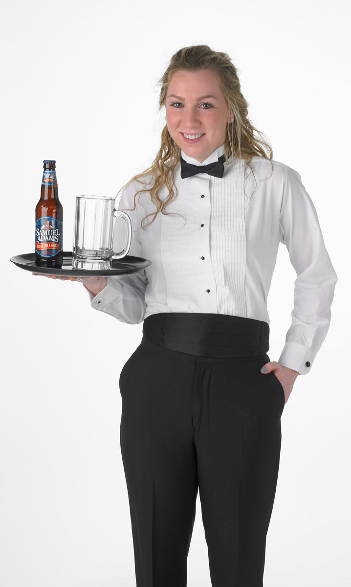 Complete Banquet Server Uniform Package - Shirt, Bowtie & Cummerbund Prodigy Uniforms - Catering & Hospitality Uniforms Complete Banquet Server Uniform Package - Shirt, Bowtie & Cummerbund Prodigy Uniforms - Catering & Hospitality Uniforms