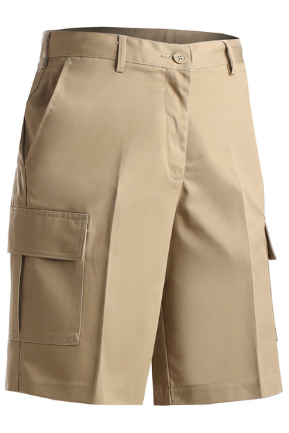 Flat Front Cargo Shorts With Performance