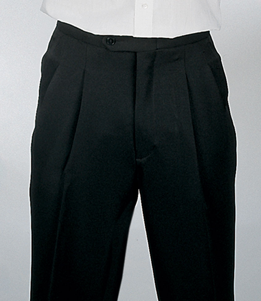 Women's Pleated Front Comfort Waist Tuxedo Pants Prodigy Uniforms - Catering & Hospitality Uniforms Women's Pleated Front Comfort Waist Tuxedo Pants Prodigy Uniforms - Catering & Hospitality Uniforms