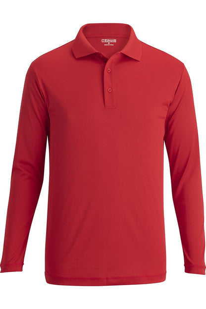 Long Sleeve Mini Pique Polo Shirt