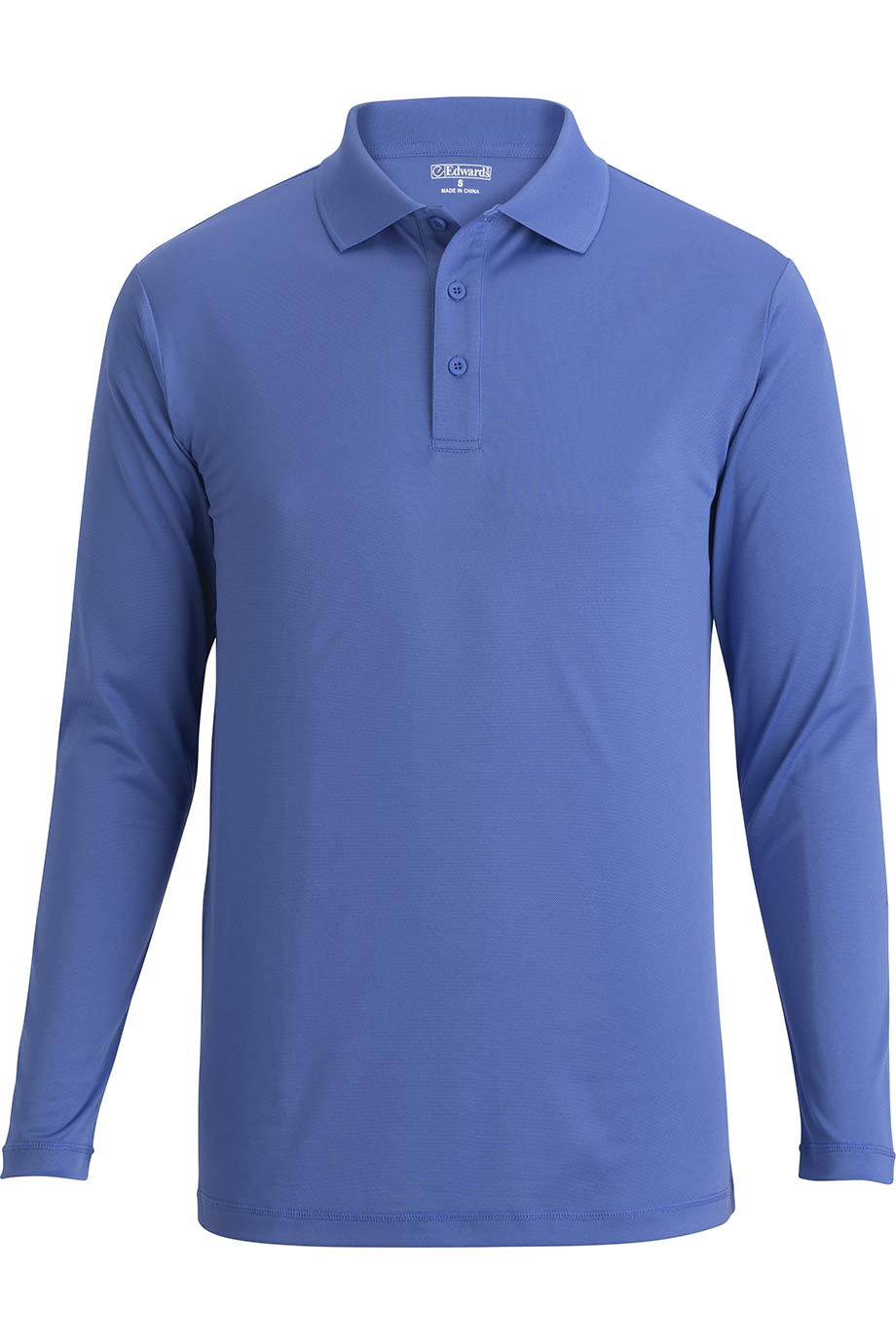 Long Sleeve Mini Pique Polo Shirt