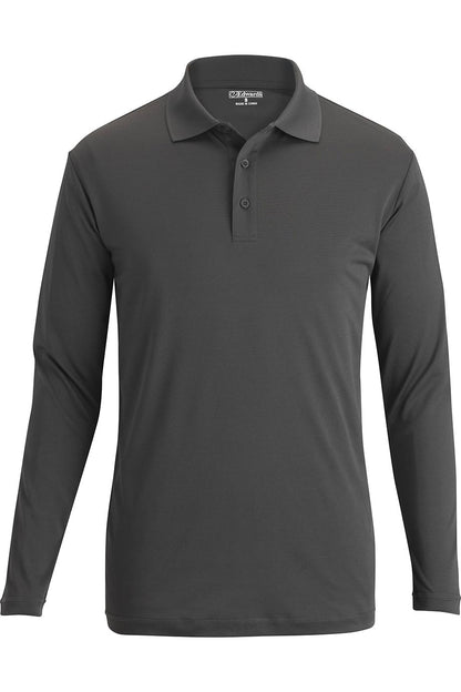 Long Sleeve Mini Pique Polo Shirt