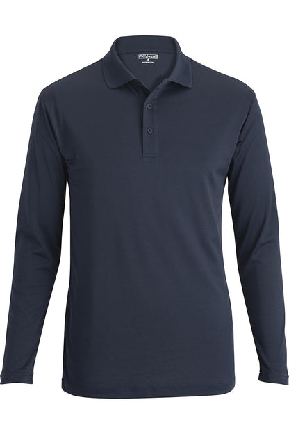 Long Sleeve Mini Pique Polo Shirt