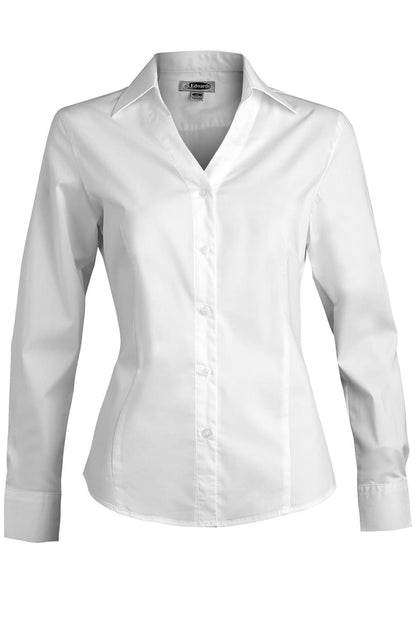 Ladies' Tailored V-Neck Stretch Blouse