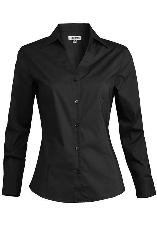 Ladies' Tailored V-Neck Stretch Blouse