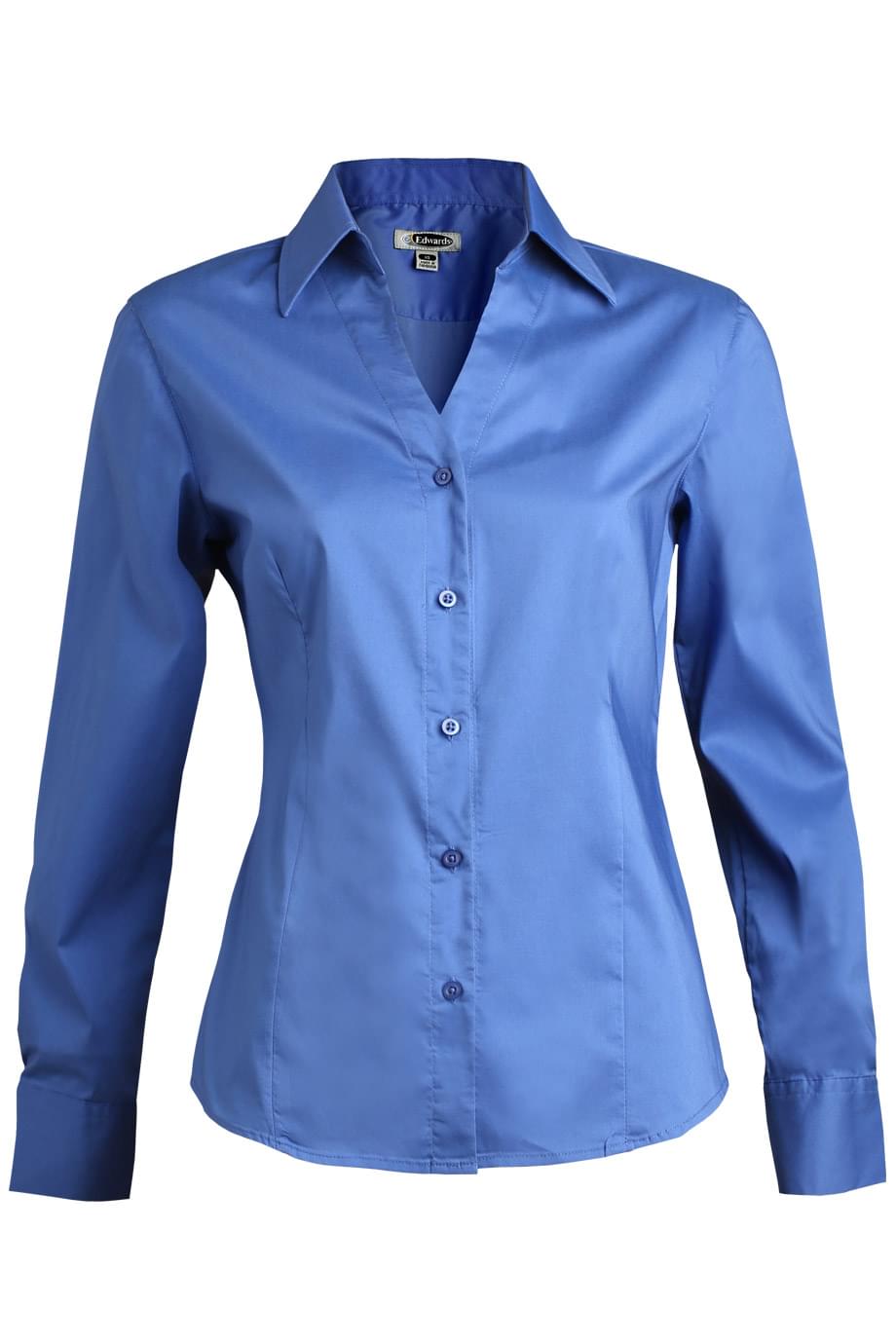 Ladies' Tailored V-Neck Stretch Blouse