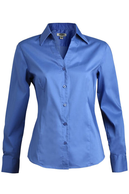 Ladies' Tailored V-Neck Stretch Blouse