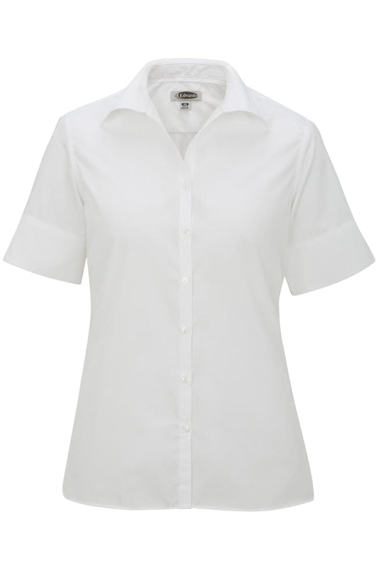 Ladies Lightweight Short Sleeve Poplin Shirt