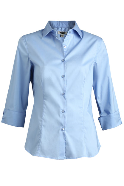 Ladies 3/4 Sleeve Stretch Collar Shirt