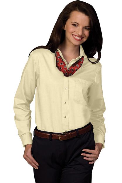 Ladies Easy Care Oxford Long Sleeve Blouse