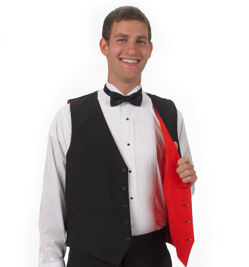 Reversible Full-back Formal Vest - Red/Black
